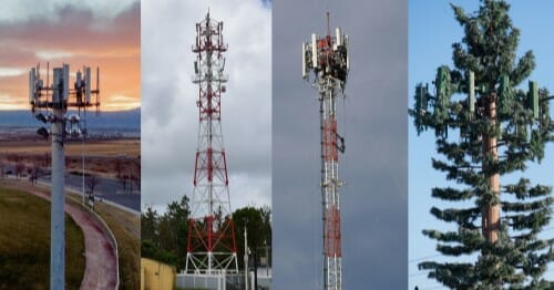 Premium Photo  Tower with 5g and 4g cellular network antenna