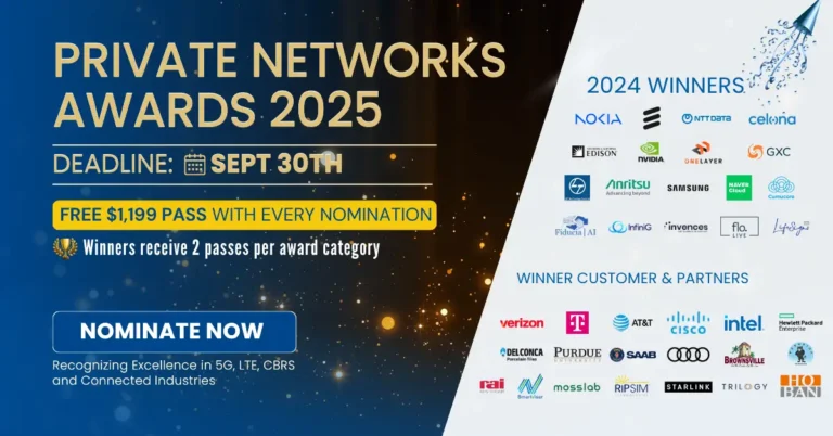 Private Networks awards 2025 at MWC Las Vegas
