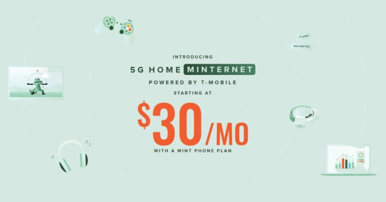 Mint Mobile 5G home internet:  unlimited