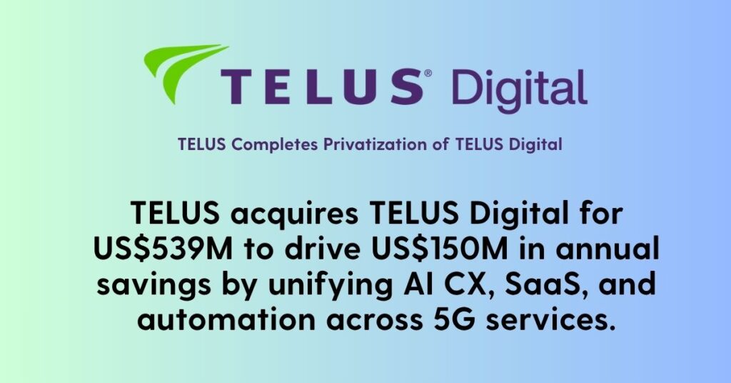 Telus Digital TELUS Digital Takeover: AI CX and 5G Monetization