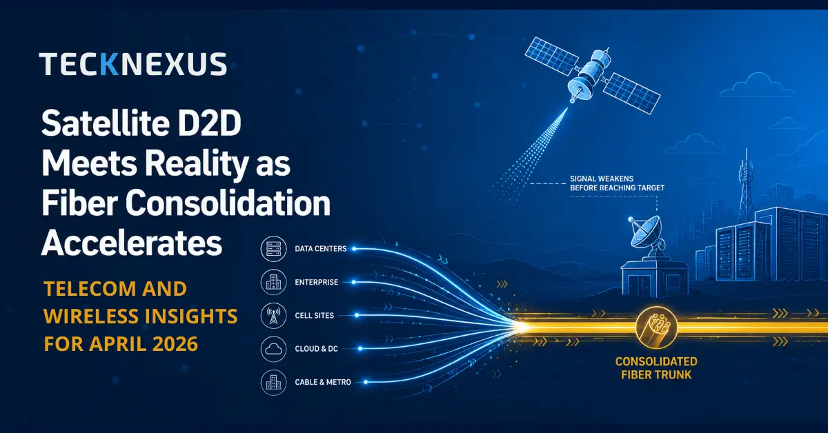 Satellite D2D Meets Reality as Fiber Consolidation Accelerates: Telecom and Wireless Insights, April 2026