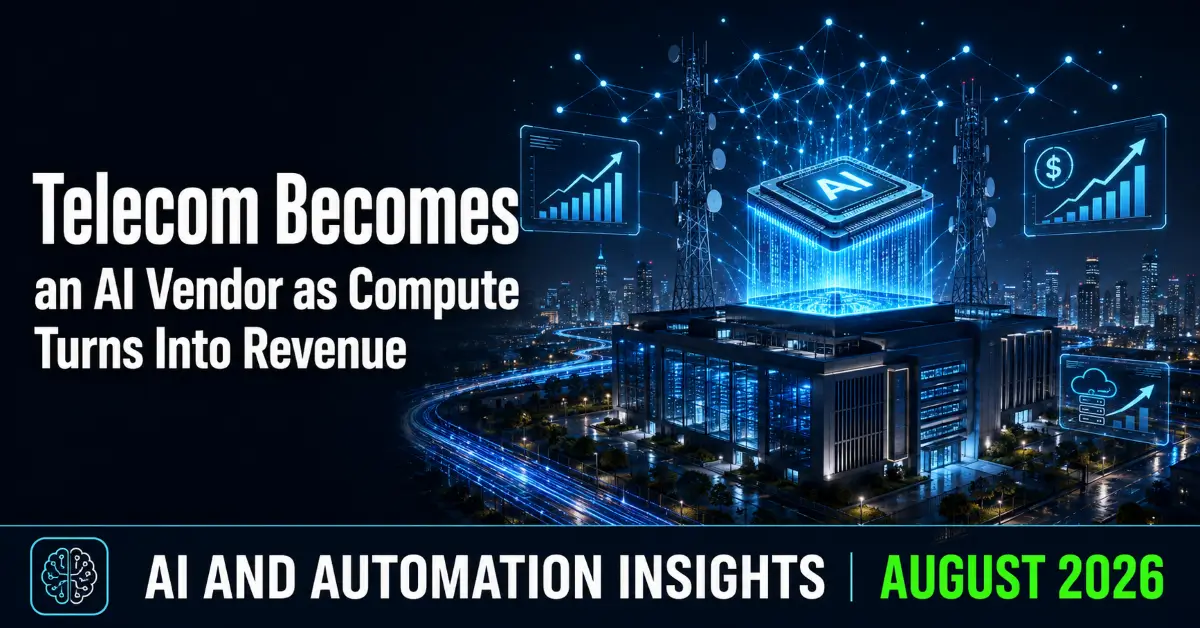 At a glance – AI & Automation Insights for August 2026