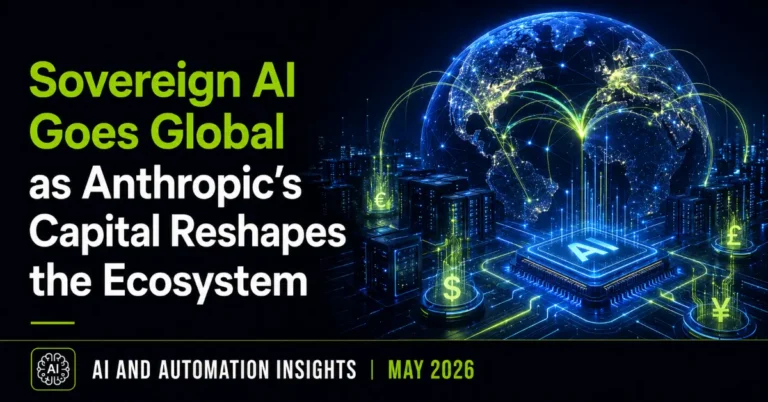 Sovereign AI Goes Global as Anthropic's Capital Reshapes the Ecosystem: AI & Automation Insights, May 2026