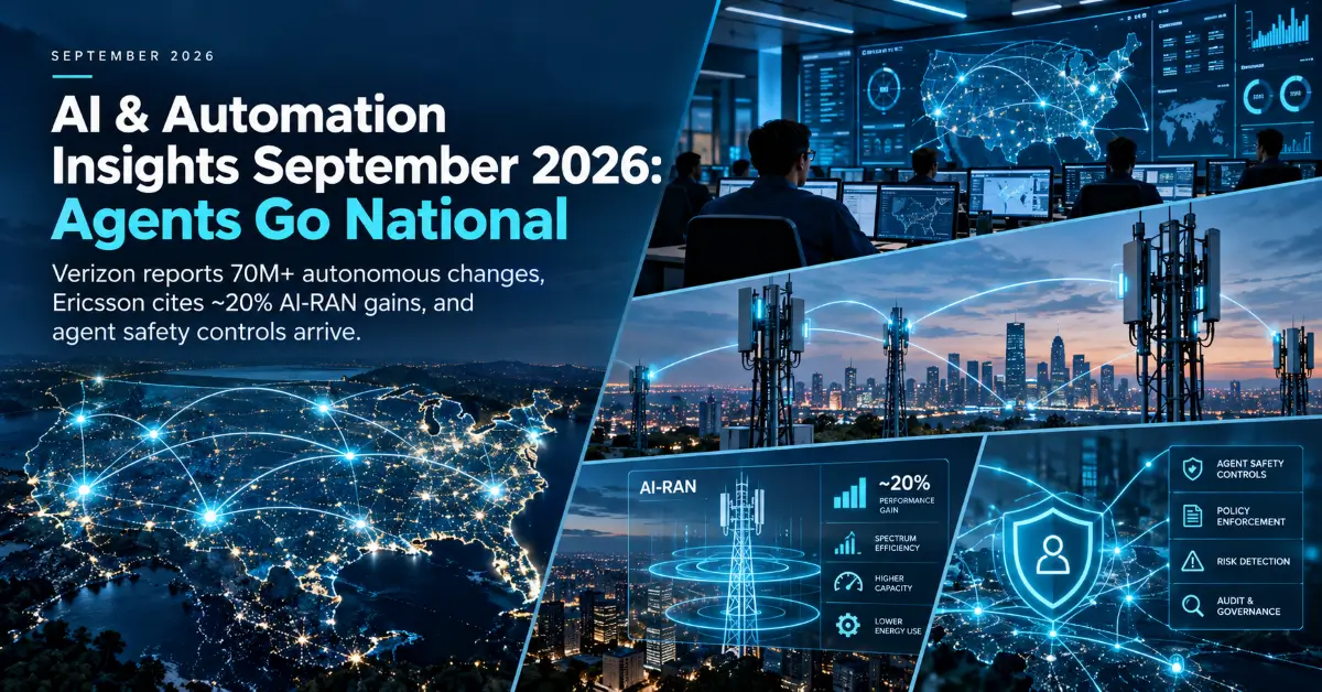 Agents Go National: AI & Automation Insights, September 2026